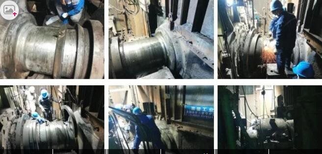 转炉轴承位磨损现场修复