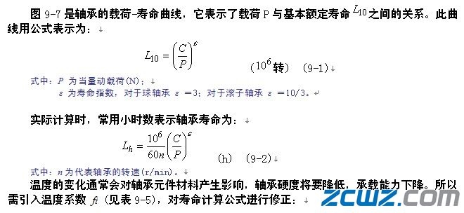 滚动轴承疲劳寿命的校核计算